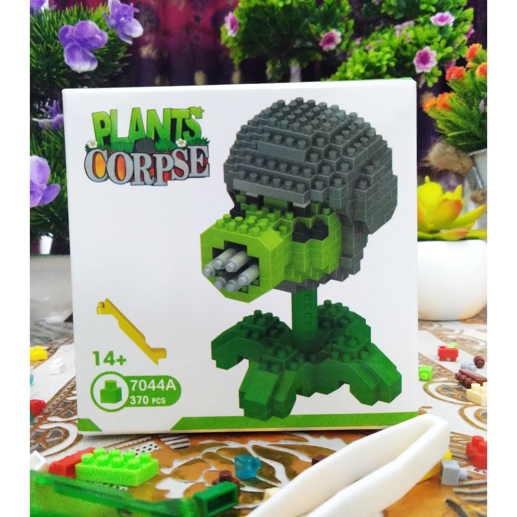 PEA SHOOTER NANO BLOCK LBOYU LEGO PLANT CORPSE PLANT VS ZOMBIE