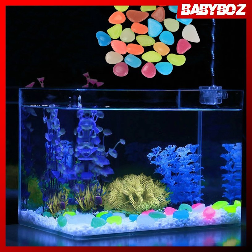 (MAINANKYU) BATU HIAS GLOW IN THE DARK LUMINOUS STONE PEBBLE BATU AKUARIUM AQUARIUM TAMAN KOLAM POT HIAS IMPOR