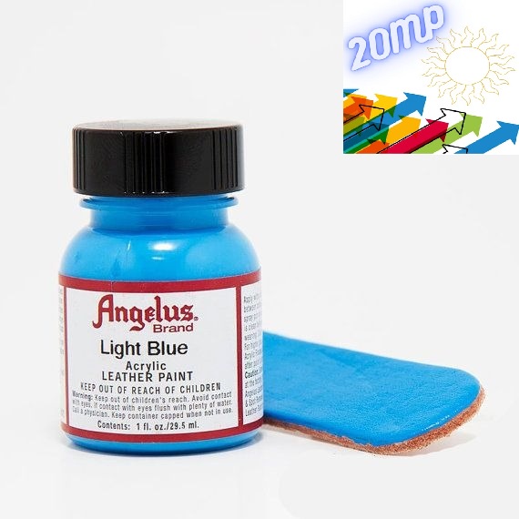 

Angelus Light Blue Leather Paint Cat Bahan Kulit Sepatu Tas Jaket Dll USA