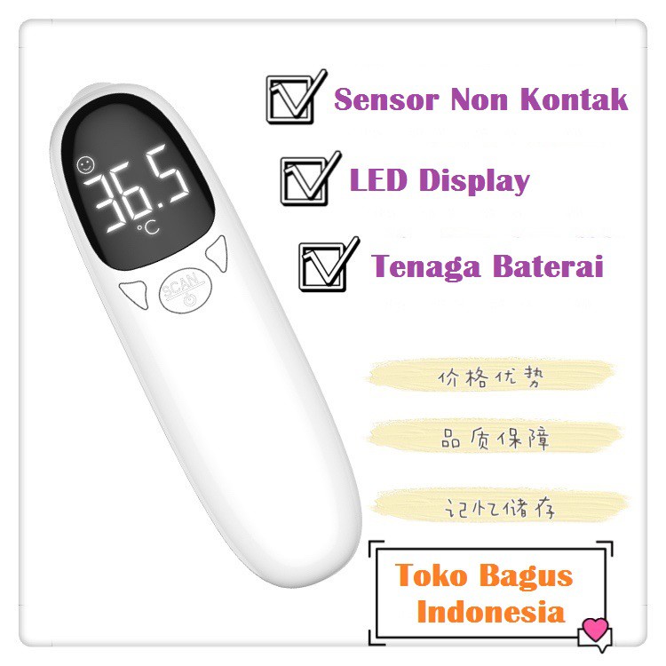 Thermometer Suhu Tubuh Digital Infrared Non Contact / Termometer / Alat ukur suhu tubuh