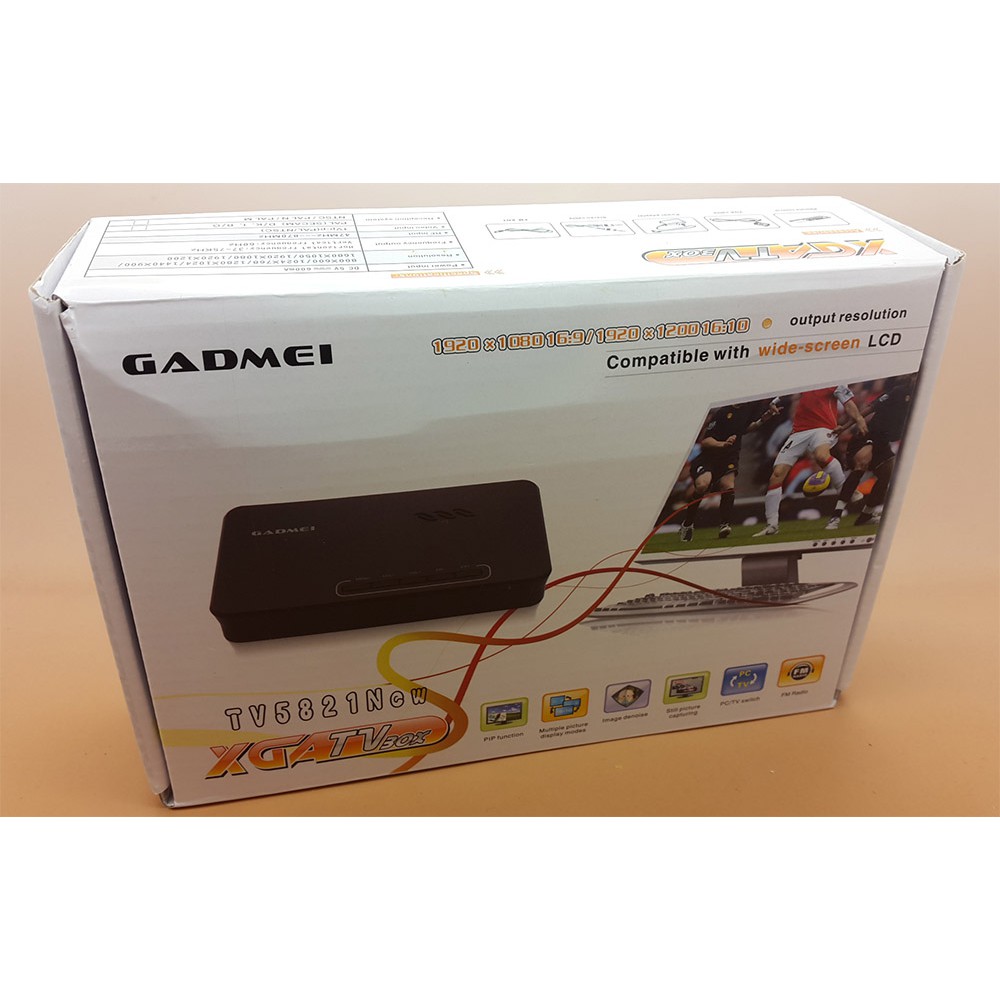 TV Tuner Gadmei 5821 New Converter AV to VGA untuk Monitor CRT LCD LED