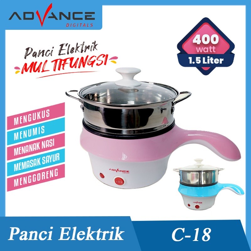 PANCI LISTRIK SERBAGUNA ADVANCE C-18 MULTI COOKER STREAMING PAN