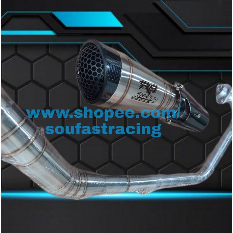 Knalpot R9 Vixion cbr150r cb150r r15 gsx satria fu mx king mx135 byson scorpio supra gtr sonic verza megapro xsr155 tiger aerox nmax vario lexi xmax scoopy beat mio xeon pcx adv-1