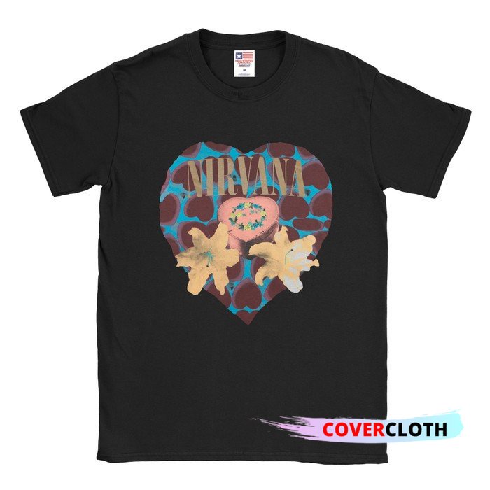 T-Shirt Baju Kaos Band Nirvana Heart Shape Box