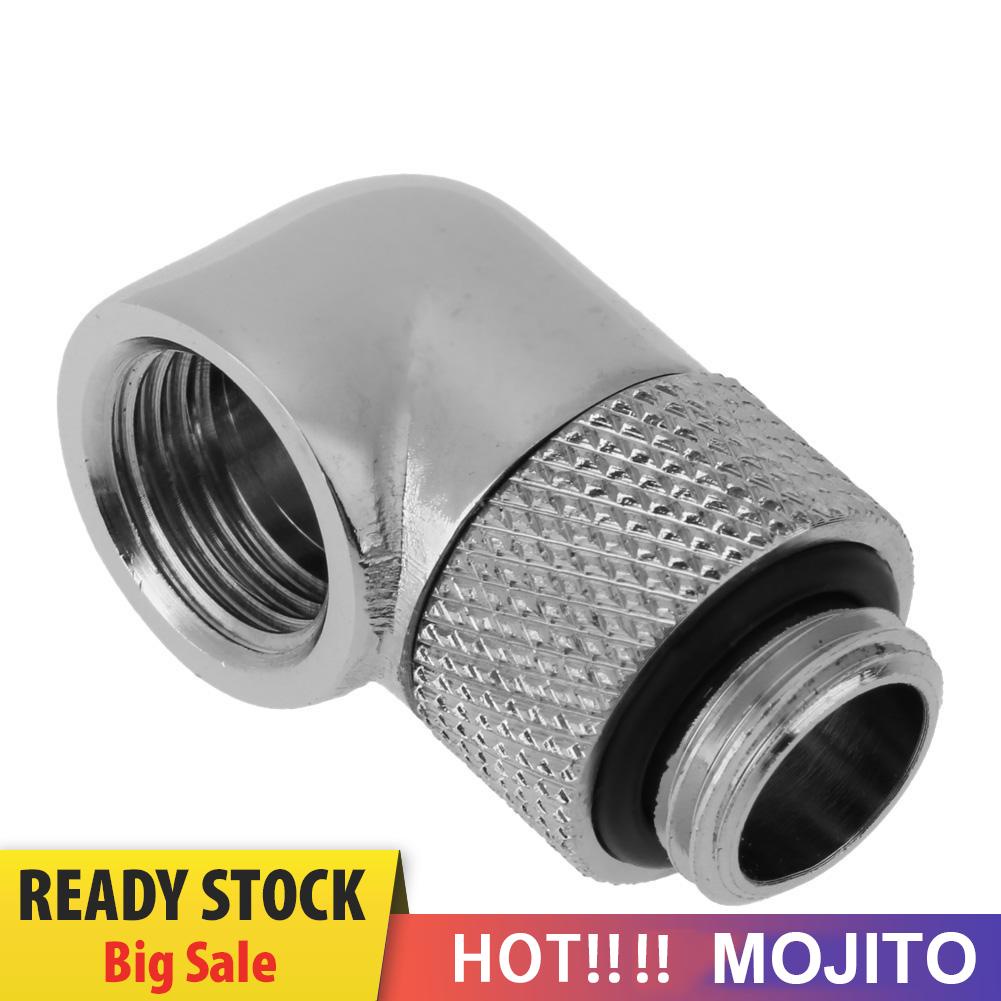 MOJITO 1pc G1/4 Thread 90 Degree Rotary Tube Adapter for PC Water Cooling System