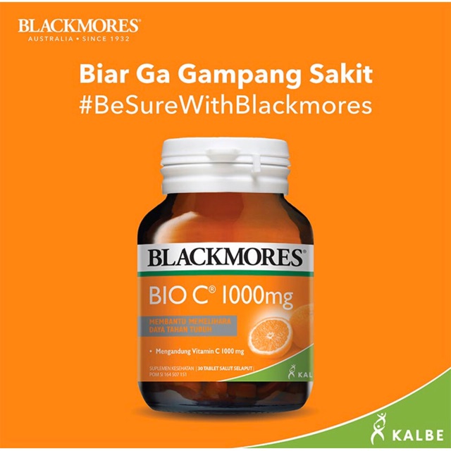 Blackmores Bio C 1000mg Suplemen 30 Caps Shopee Indonesia