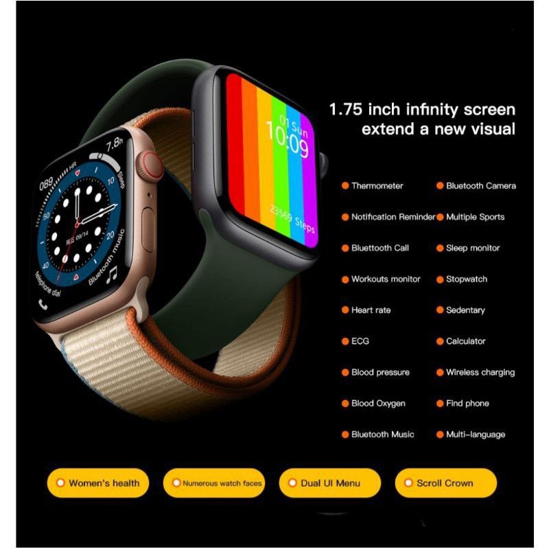 SmartWatch IWO 14 W66 FULL HD IPS COLOUR  flowers79