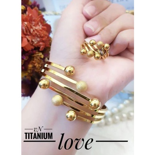 TiTanium set gelang cincin y528