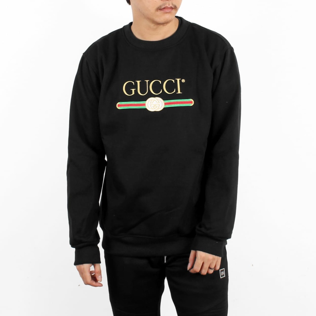 CREWNECK GCI BORDIR LOGO DEPAN / GUCCI PREMIUM / CREWNECK GUCCI UNISEX