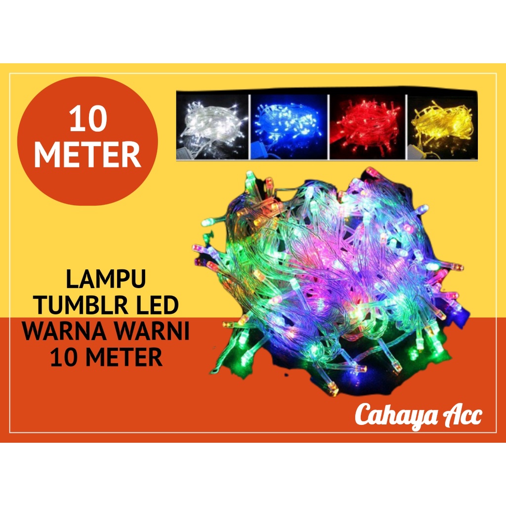 LAMPU TUMBLR JXD LED 10 METER  100 MATA LED DEKORASI LED HEMAT ENERGI LAMPU HIAS LAMPU NATAL