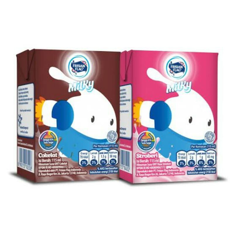 

Frisian Flag Milky Coklat / Strawberry 6 pcs