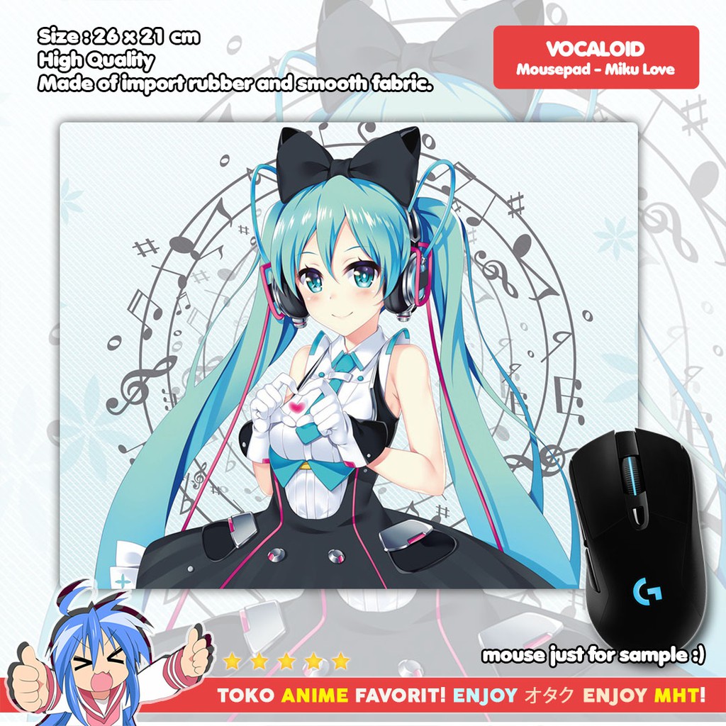 Mousepad Anime Vocaloid : Hatsune Miku Love Music