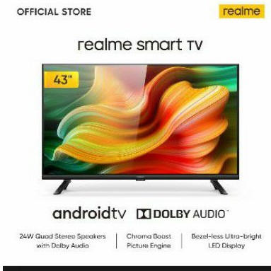 Realme TV Smart Android TV 43 Inch FULL HD Garansi Resmi (MEDAN/LUAR KOTA)