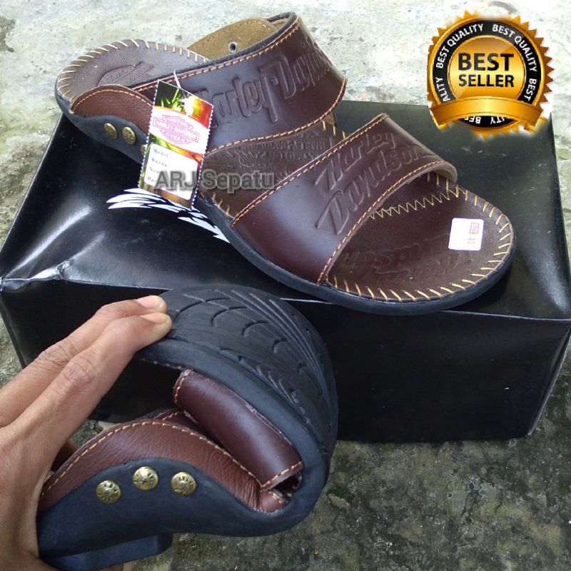 TERMURAH !!! SANDAL KULIT PRIA HARLEY DAVIDSON/SANDAL HD ECER RASA GROSIR/SANDAL /SANDAL PRIA /SANDAL KULIT