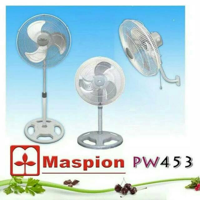 Kipas angin besi maspion/POWER FAN 3in1 bisa berdiri/duduk/dinding 18inc