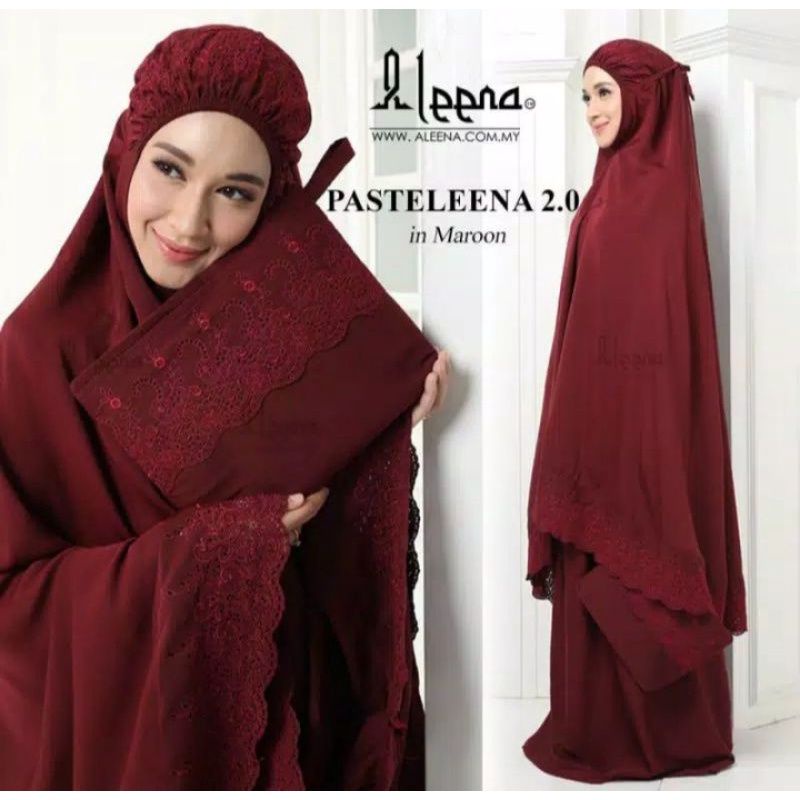 Mukena Katun Adem Jumbo Siti Khadijah Asli Original No Tas Bordir Renda Katun Premium