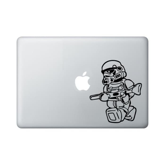 Stiker laptop Apple Macbook Lego Star Wars Storm Trooper Sticker
