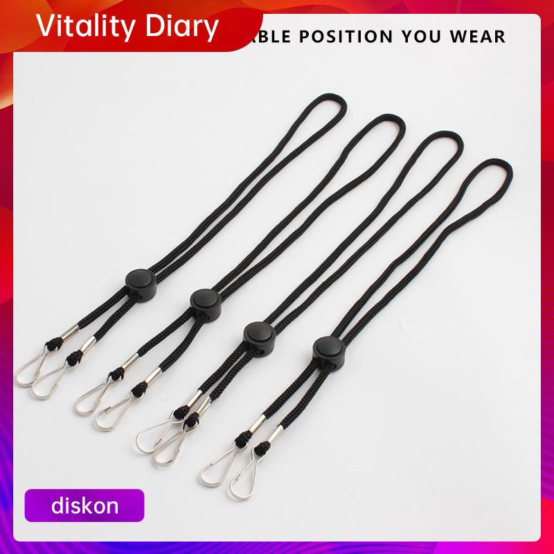 

【COD❤️】Adjustable Windproof Rope Buckle Elastis Band Masker Lanyard Hat dengan Hood String VDY