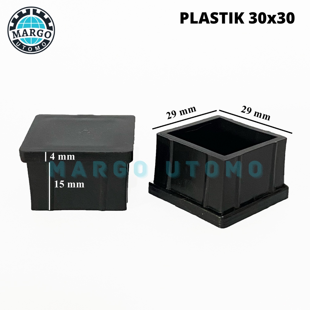 Plastik Kaki Kursi Meja Besi Hollow Holo 3x3 30x30 - 8 PCS