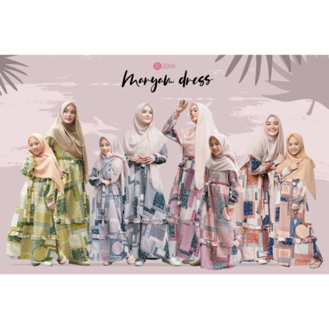 Maryam dress A01 A02 dan A03 Gamis Couple Original by Zizara