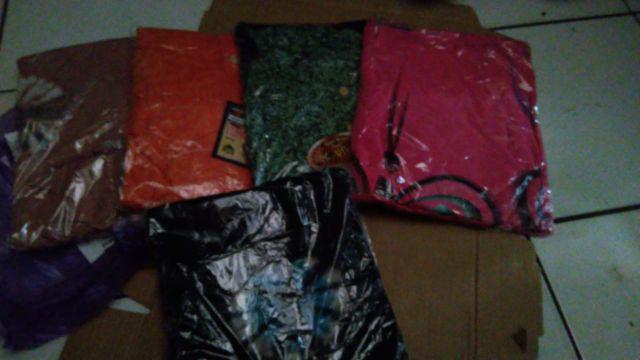 Asanti Gamis Kaos Pelangi Tiedye Batik Payung Jumbo Syari Katun Adem