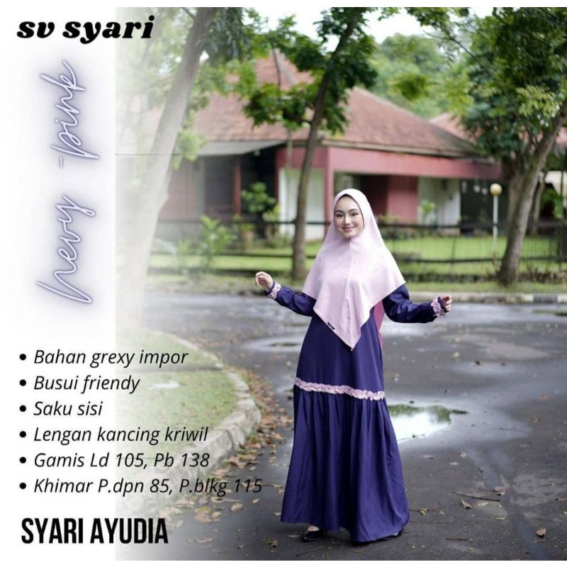 Gamis Syari Ayudia Premium/ Gamis Set Ayudia/ Syari Terbaru
