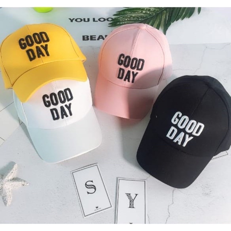 Topi Baseball Anak Good Day Bordir Tebal