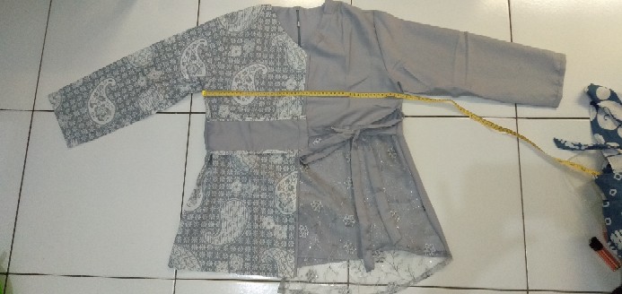 Tey-17 Batik Wanita Asj Sa Hrb026 Kenongo Kemeja Tosca Pendek