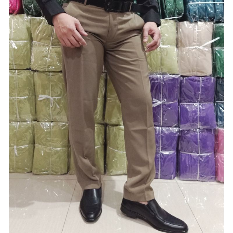 Celana Bahan Slim fit Formal Pria Celana Kerja Celana Katun Celana Formal Celana Panjang Celana Pria