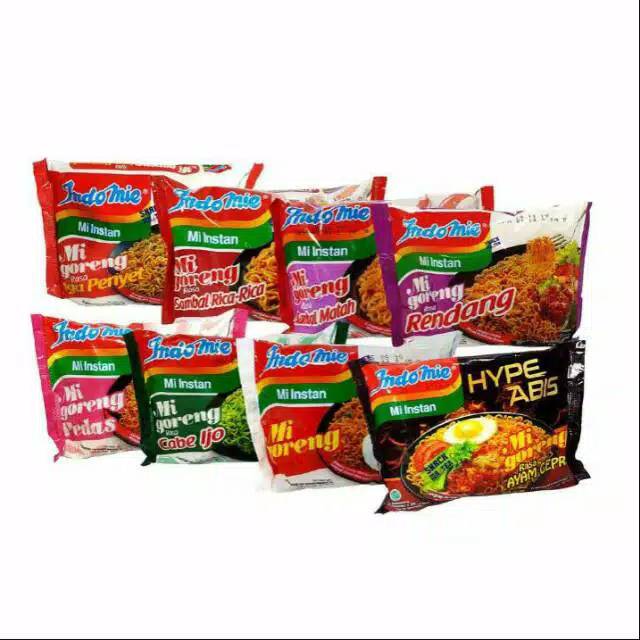 Jual Indomie goreng ( Regular, Geprek, Rica-rica, Iga Pencet, Rendang