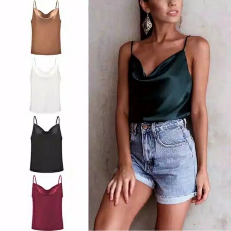 ALONA TANK TOP SATIN DRAFERY MAXMARA 021