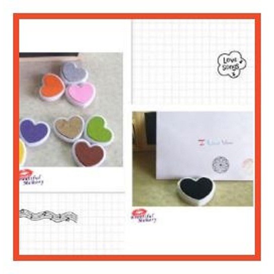 Heart Shape Ink Pad - Bantalan Stempel Bentuk Hati (1pc)