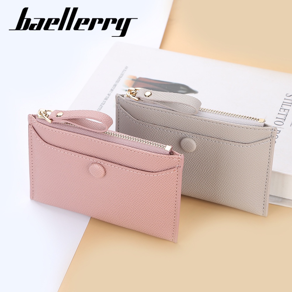 [BISA COD] BAELLERRY N8625 Dompet Kartu Wanita Bahan Kulit PU Leather Premium