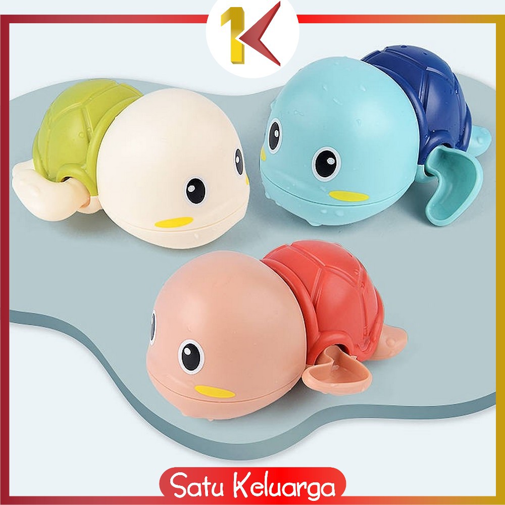 SK-M48 Mainan Mandi Anak Bayi Bentuk Kura Kura Berenang Di Kolam Renang / Bak Mandi Mainan Air Lucu-5