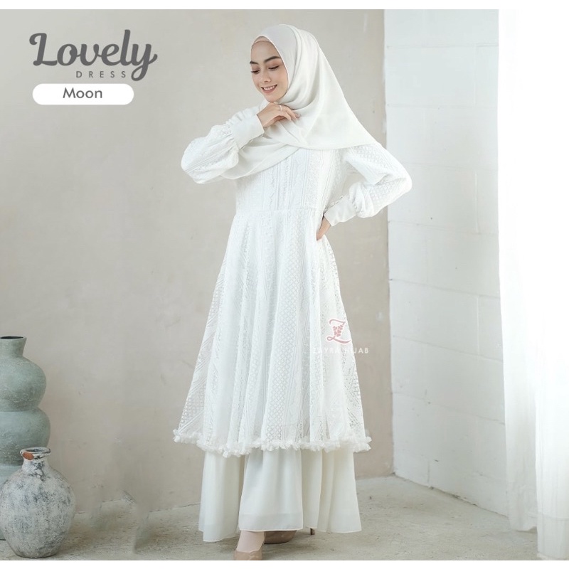 LOVELY DRESS SET KHIMAR VIOLA, NIAGARA, MOON, TULIP, COCONUT ORIGINAL BY ZAYRAHIJAB