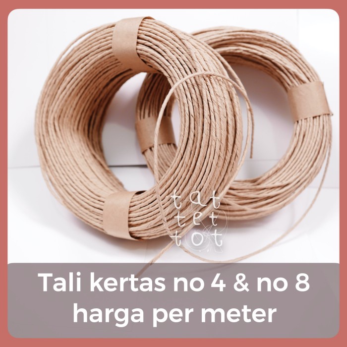 

NEW TALI KERTAS KRAFT PAPER BAG ROPE CRAFT PER METER - no 8