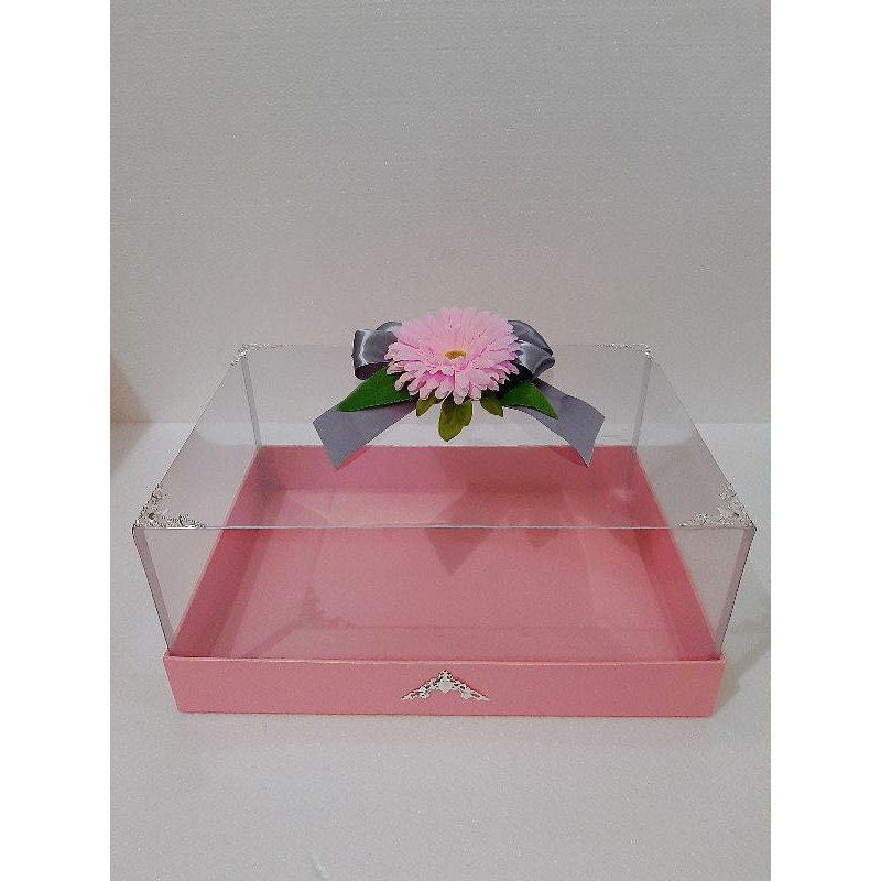 TERMURAH TERBARU SATUAN KOTAK HANTARAN/SESERAHAN MEWAH/KOTAK KUE LENGKAP ORNAMEN & HIASAN BUNGA