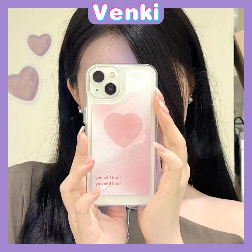 iPhone Case Silicone Soft Case Clear Case Thickened Shockproof Protection Camera Metal Button Pink Heart Compatible For iPhone 11 Pro Max 13 Pro Max 12 Pro Max 7Plus xr XS Max