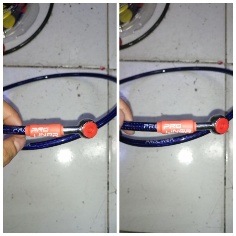 Selang kabel rem depan racing 85cm biru pro liner