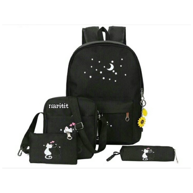 Ransel kucing backpack kucing tas anak ransel anak tas sekolah anak motif kucing ransel 4in1 murah