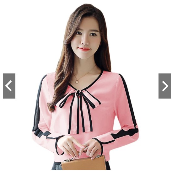 Fifi Fashion Blouse Tangan Panjang Wanita Gaya Korea Model Terbaru  Gisel