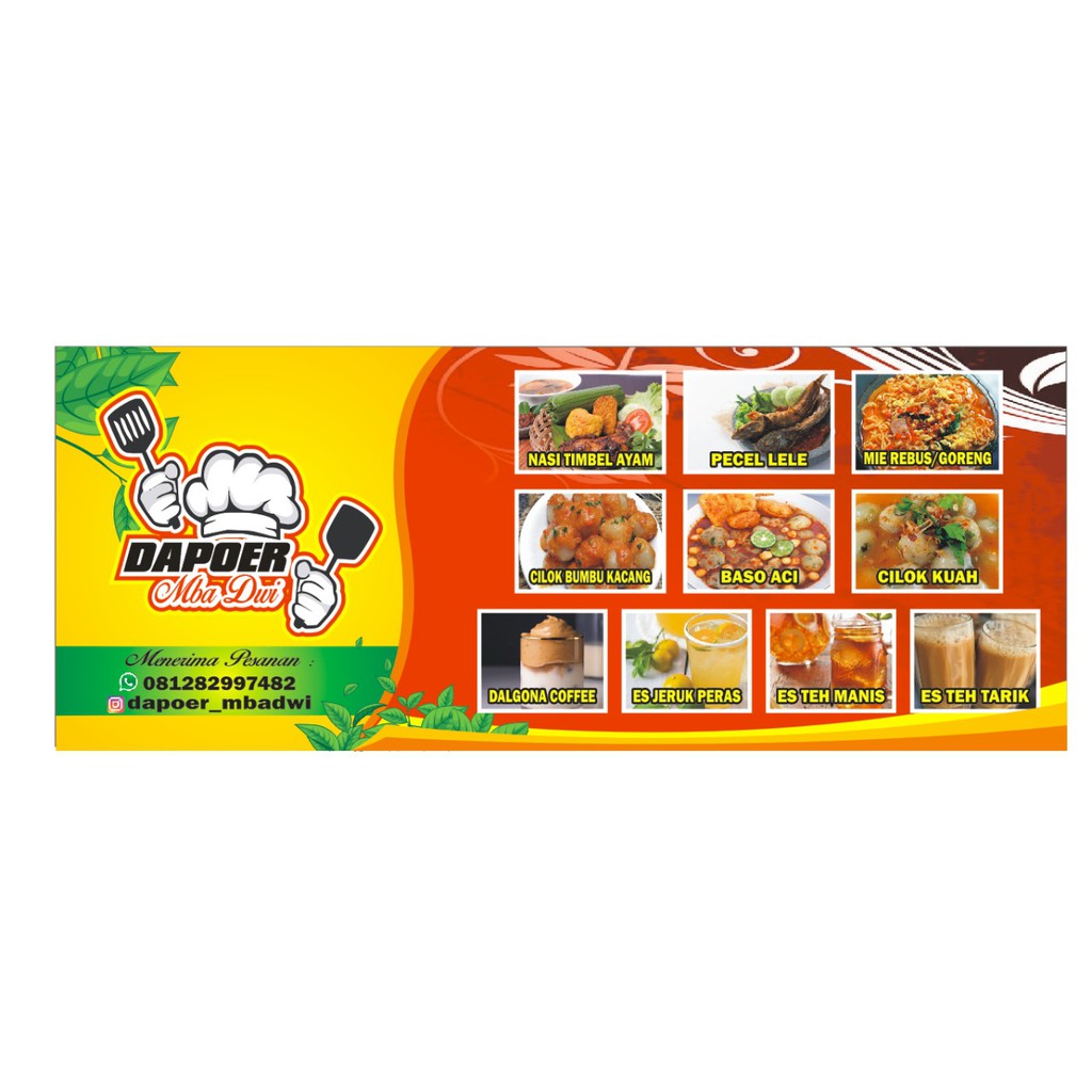 Spanduk Warung Makan Ukuran 2 X 0 8 M Shopee Indonesia