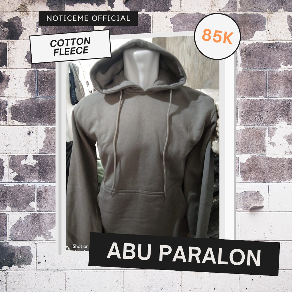Jaket MURAH  Jaket Polos Abu Pria Wanita / Hoodie Polos Abu Pria Wanita