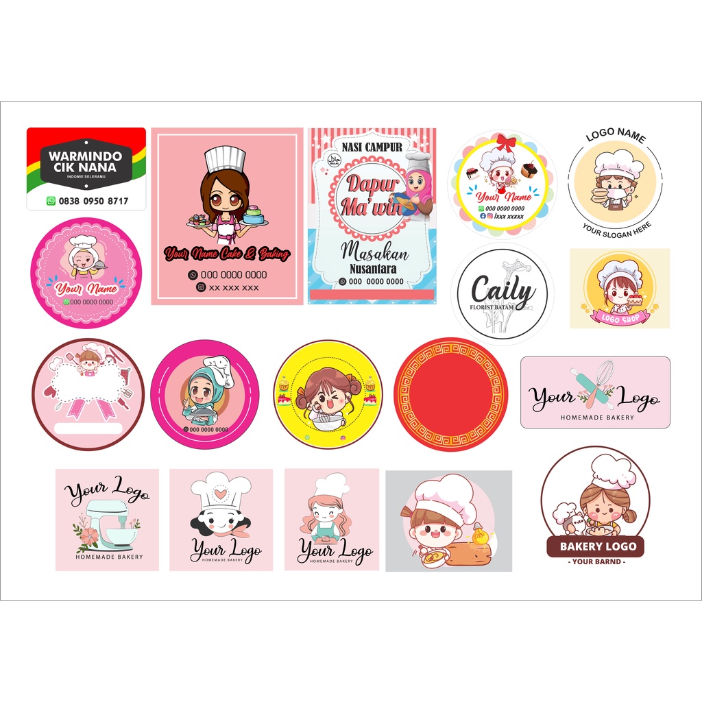 

Sticker Label Bahan chromo box jajanan