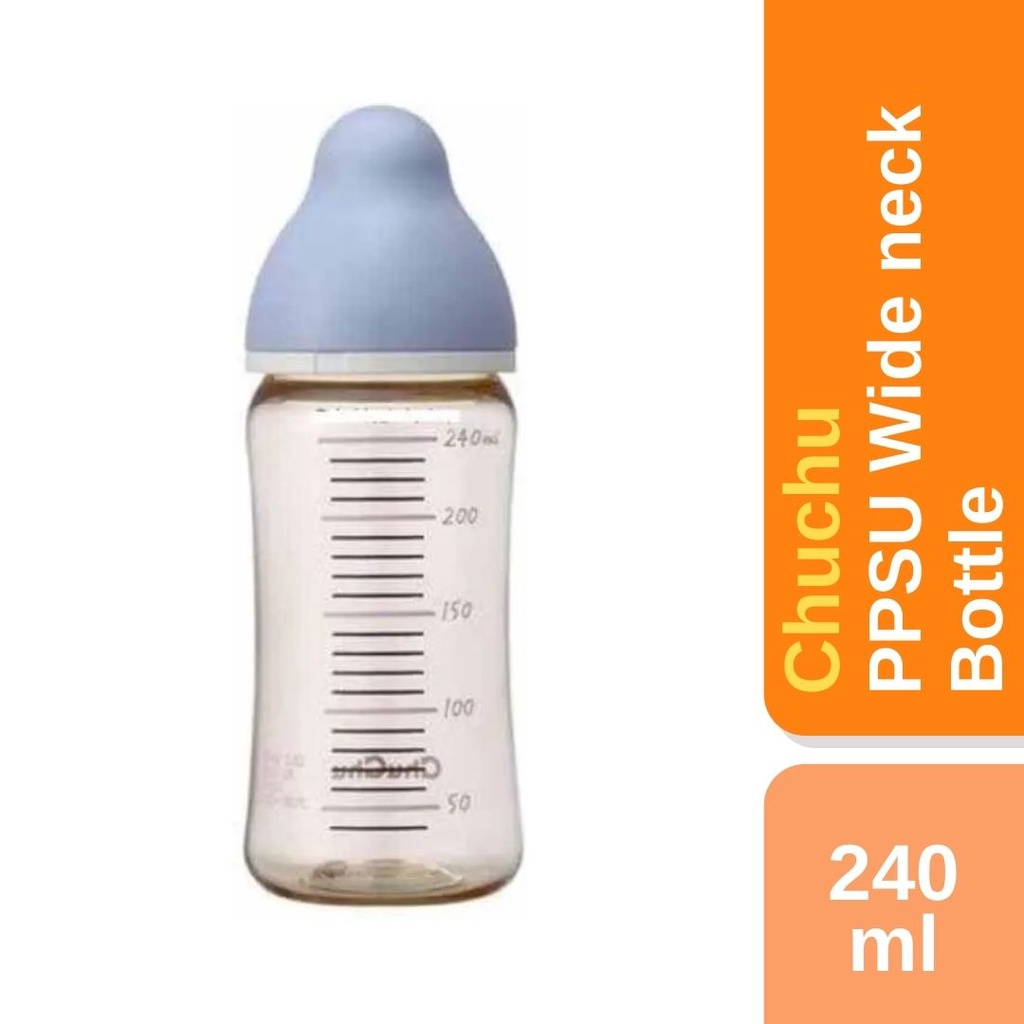 Chuchu PPSU Wide Neck Bottle 240ml | Botol Susu Wide Neck Chuchu Baby 240ml