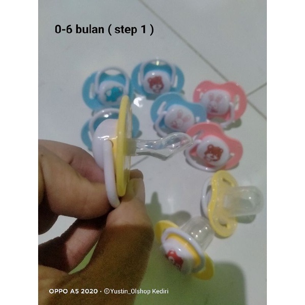 Empeng bayi gepeng/ dot bayi silikon gepeng