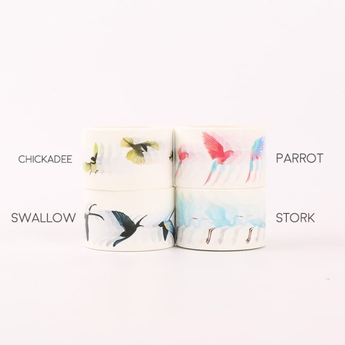 

Hadir Selotip Hias Masking Tape Colorful Flying Bird 3Cm Kertas Washi Bagus Hot Sale