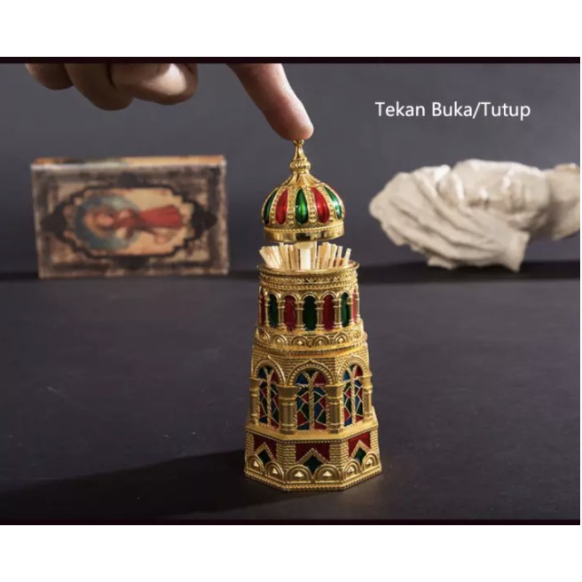 ARABIAN GOLD VINTAGE Toothpick Holder Tempat Tusuk Gigi Unik