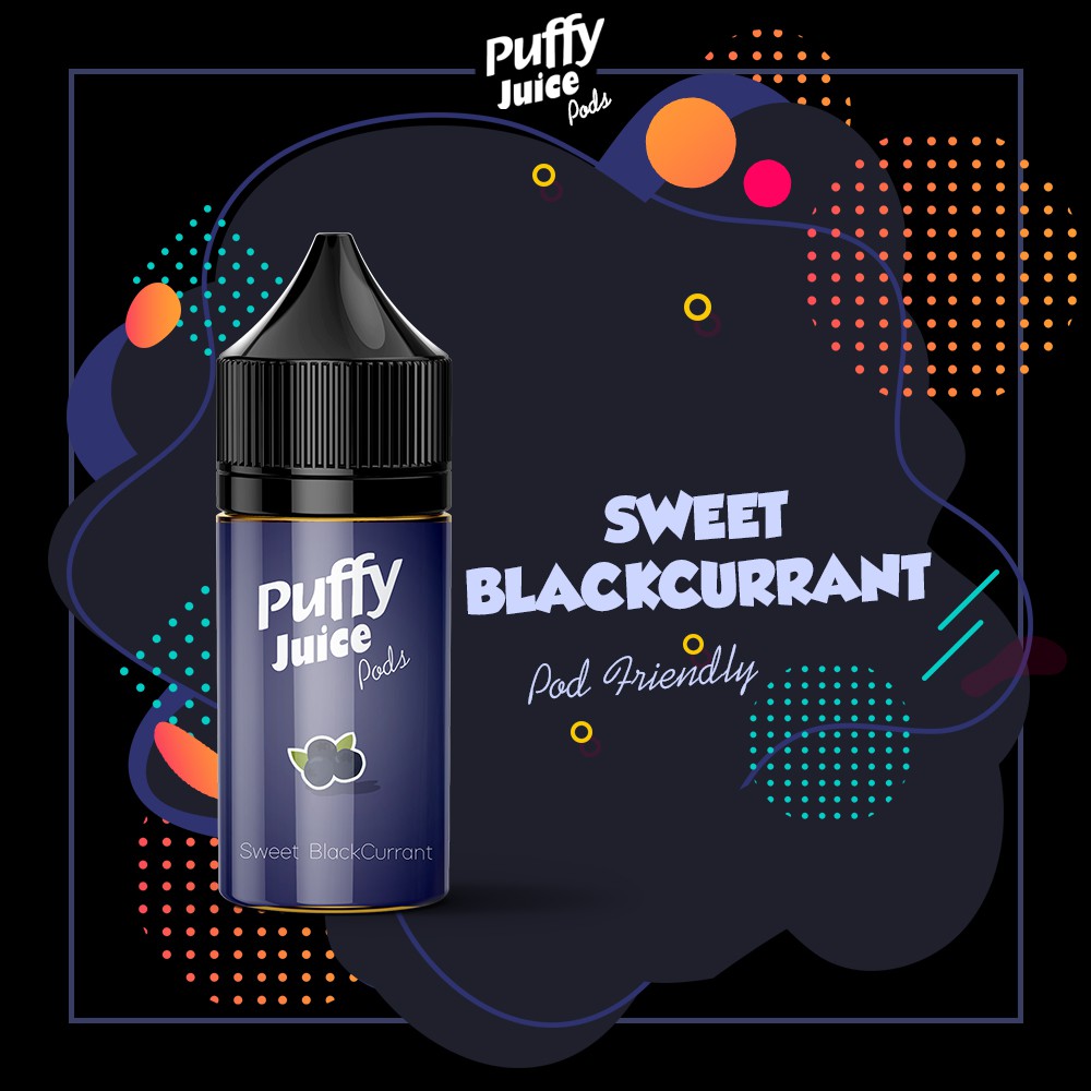 Liquid Pod Puffy Sweet Blackcurrant Mint 30ml Pods Friendly Vape