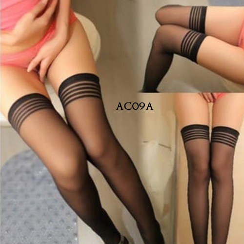 [PRODUK TERPERCAYA] STOCKING TRANSPARAN AKSESORIS LINGERIE BODYSTOCKING HITAM AC09